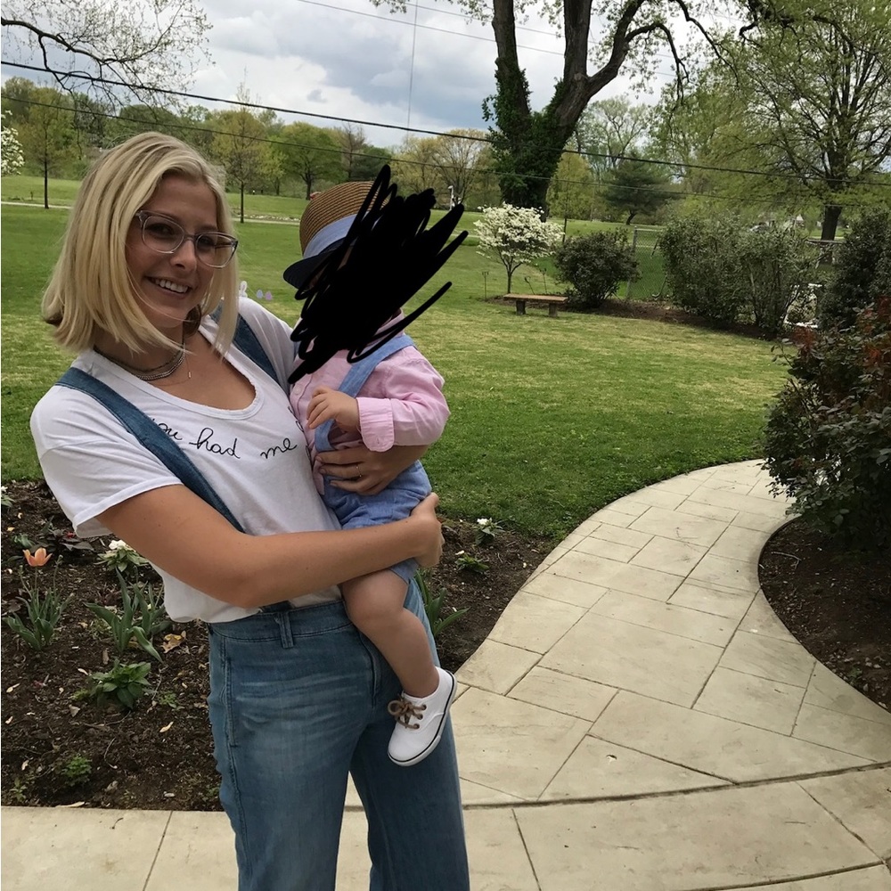 Cropped AG Jeans with removeable suspenders